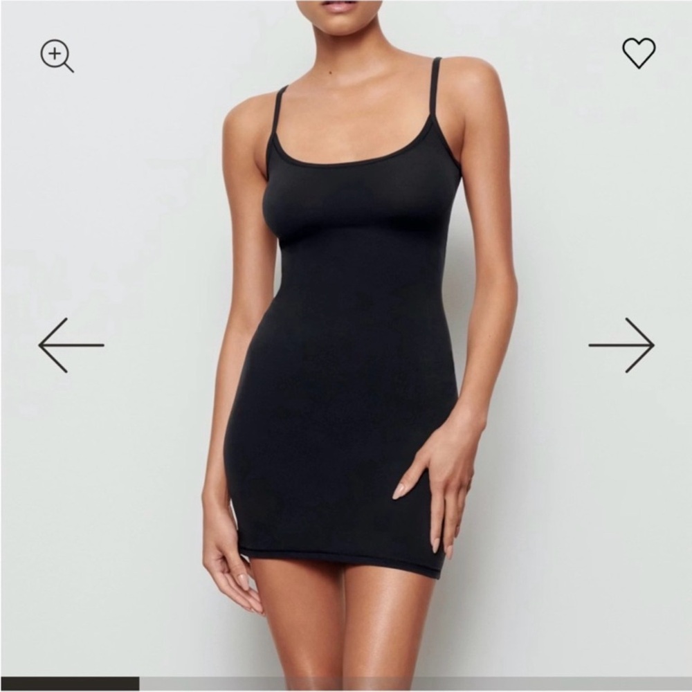 Skims Fits Everybody Slip Dress black Onyx